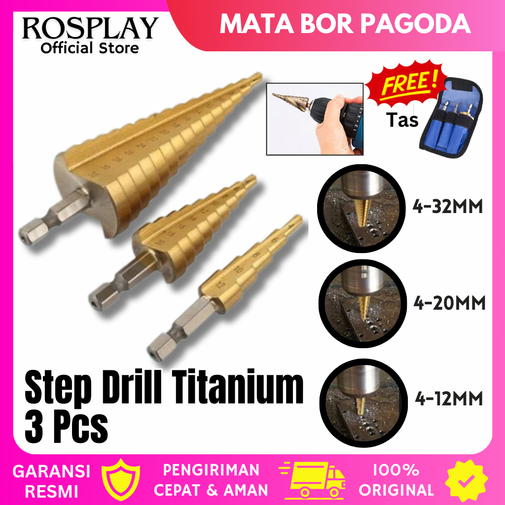 Jual Mata Bor Pagoda Piramid 4 Mm 32 Mm PAGODA MATA BOR ASLI 4 32MM