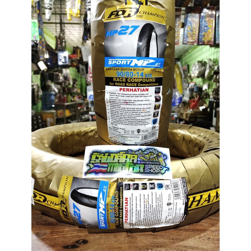 Jual BAN LUAR TUBELESS FDR CHAMPION TIRE SPORT MP 27 SOFT COMPOUND ...