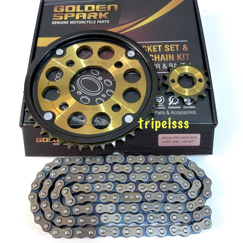 Jual Gear Gir Set + Rantai Mega Pro New 2011 Primus Monoshock/Tiger New