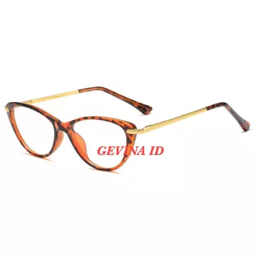 Kacamata Minus Frame Cat Eye Selyne Paket Frame Lensa Anti Radiasi Kacamata Wanita Anti Uv