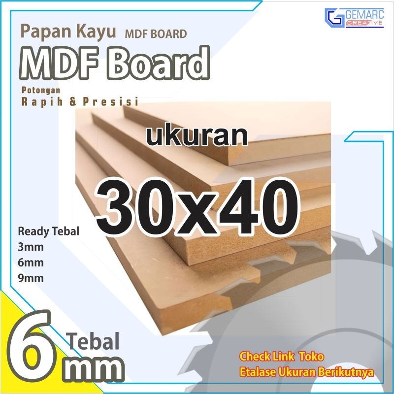 Jual Mdf 6mm Ukuran 30x40cm | Shopee Indonesia