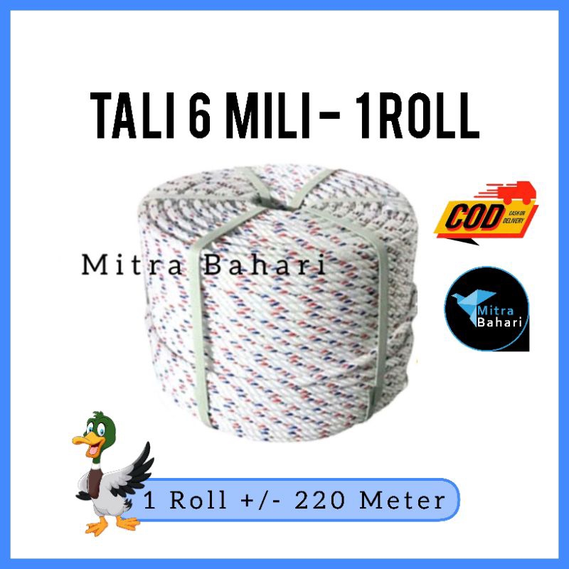 Jual TALI TAMBANG 6MM PPD / TALI 6MM / TAMPAR 6MM / TALI IKAT MOBIL ...