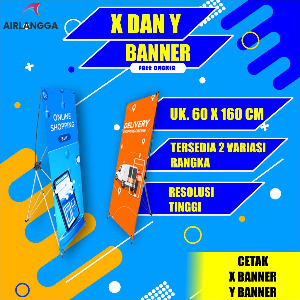 Jual Cetak Y dan X Banner Ukuran 60 x 160 cm/ X banner/ Display banner ...