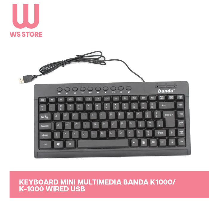 Jual Keyboard Mini Multimedia Banda K1000/ K-1000 Wired USB | Shopee ...