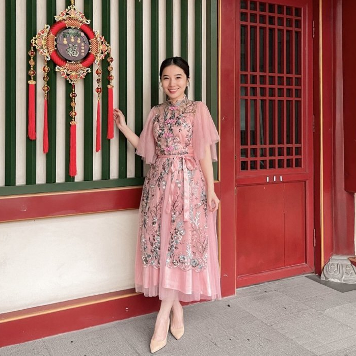 louren organdy china 通わす dress 