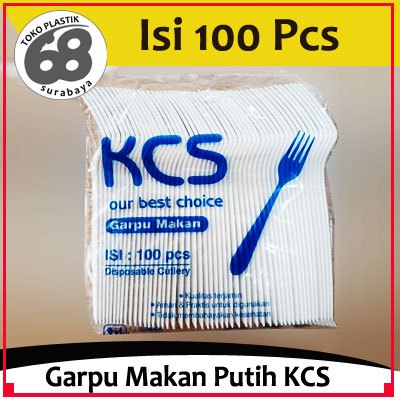 Garpu Makan Plastik Putih KCS