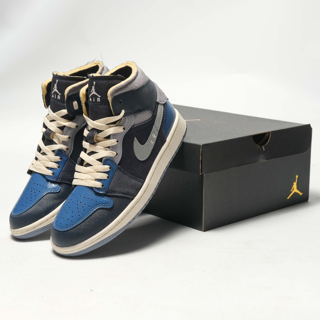 Jual SEPATU SNEAKARS PRIA/ SNEAKERS AJ 1 / A1R J*RDAN 1 MID SE NAVY ...