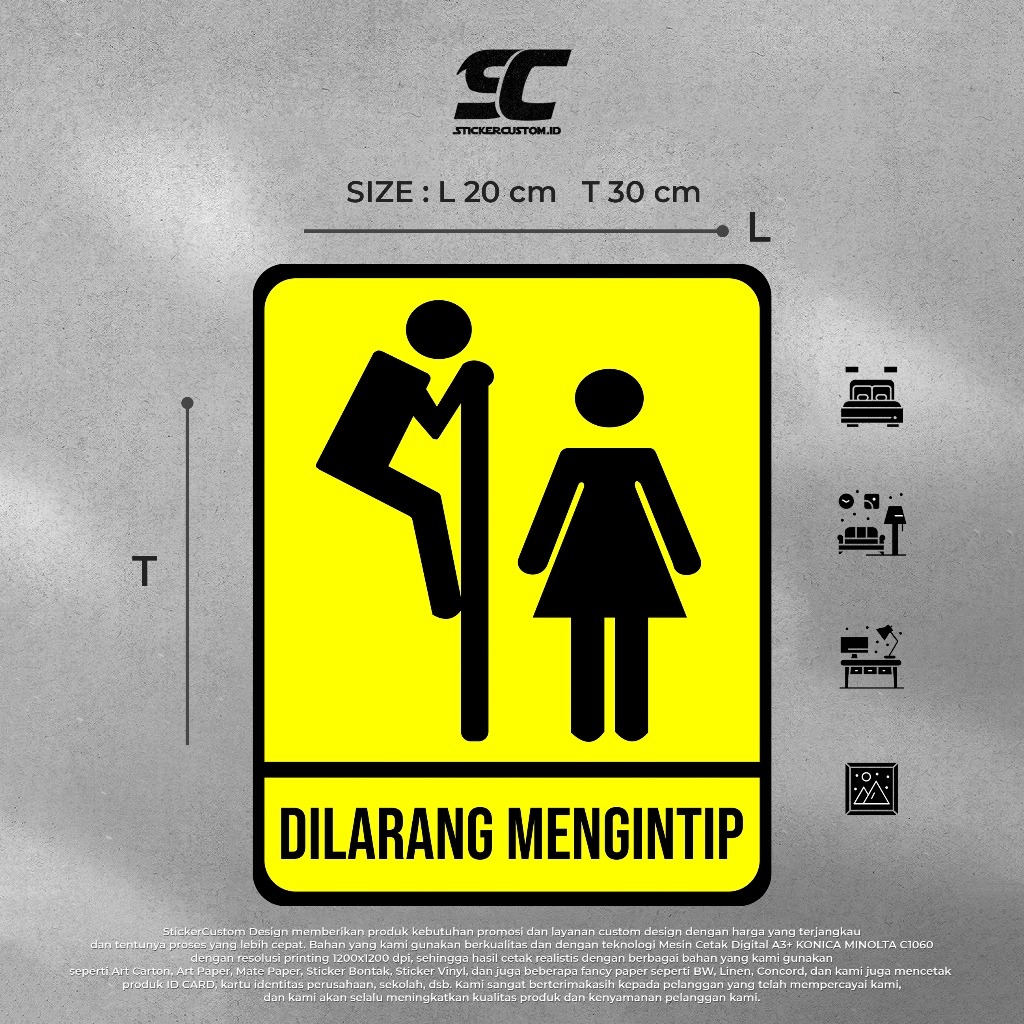 Jual Stiker Dilarang Mengintip | Shopee Indonesia