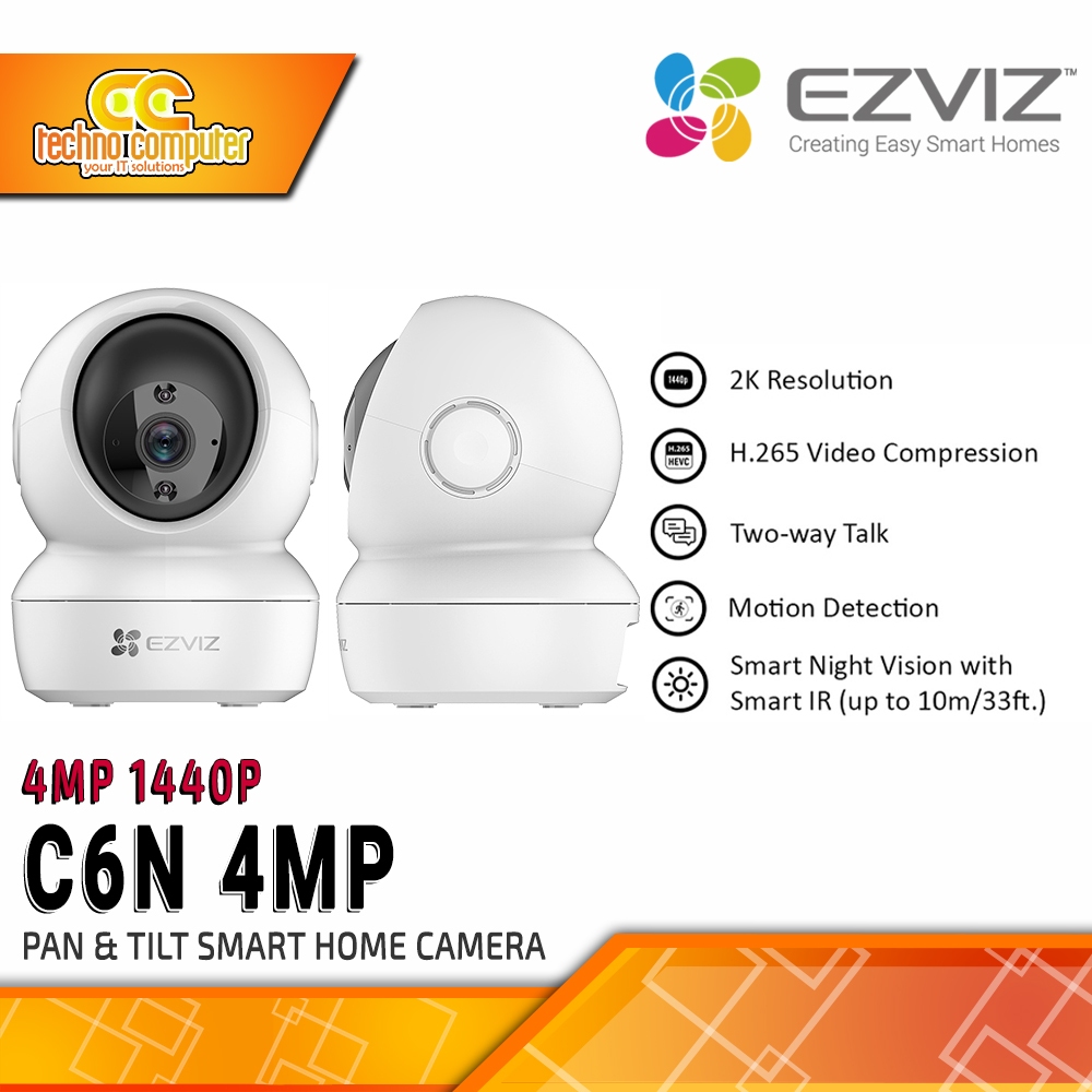 Jual EZVIZ C6N 4MP INDOOR Smart Wi Fi Pan Tilt IP Camera CCTV Shopee