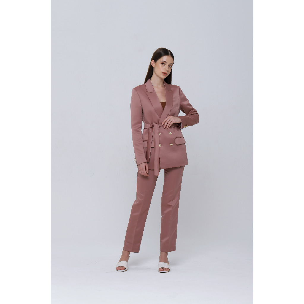 Jual Gwomen - Eleanor Blazer Set / Jas Wanita Formal Dusty Pink ...