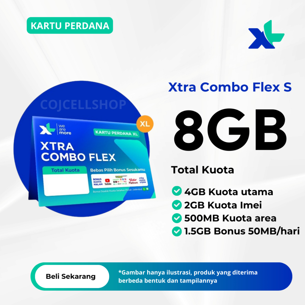 Jual Kartu Perdana XL Xtra Combo Flex S 4 5GB Kartu Perdana Kuota XL Xtra Combo Flex Shopee