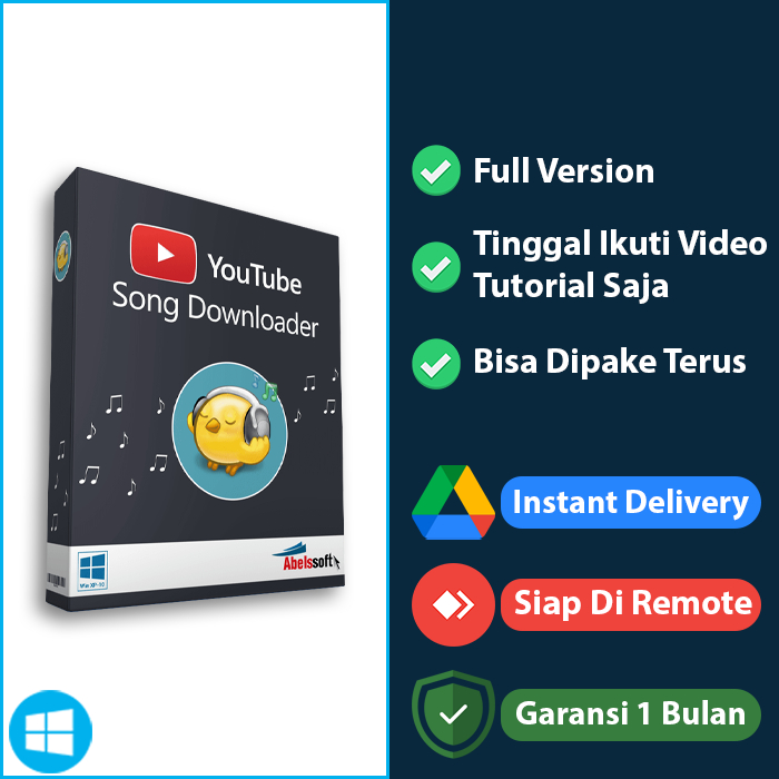 Jual aplikasi software abelssoft youtube song downloader plus