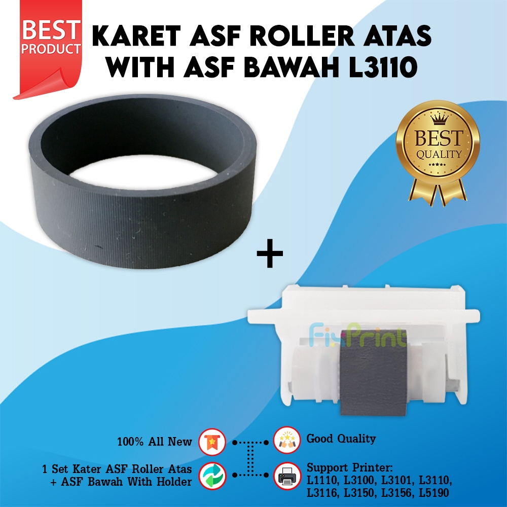 Jual Asf Roller Bawah Karet Atas Epson Karet Roll Penarik Kertas Printer L1110 L1210 L1250 8343