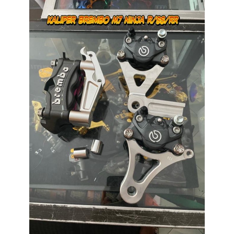 Jual Paket Kaliper Brembo M7 ninja R ninja Ss Ninja Rr ukuran disc