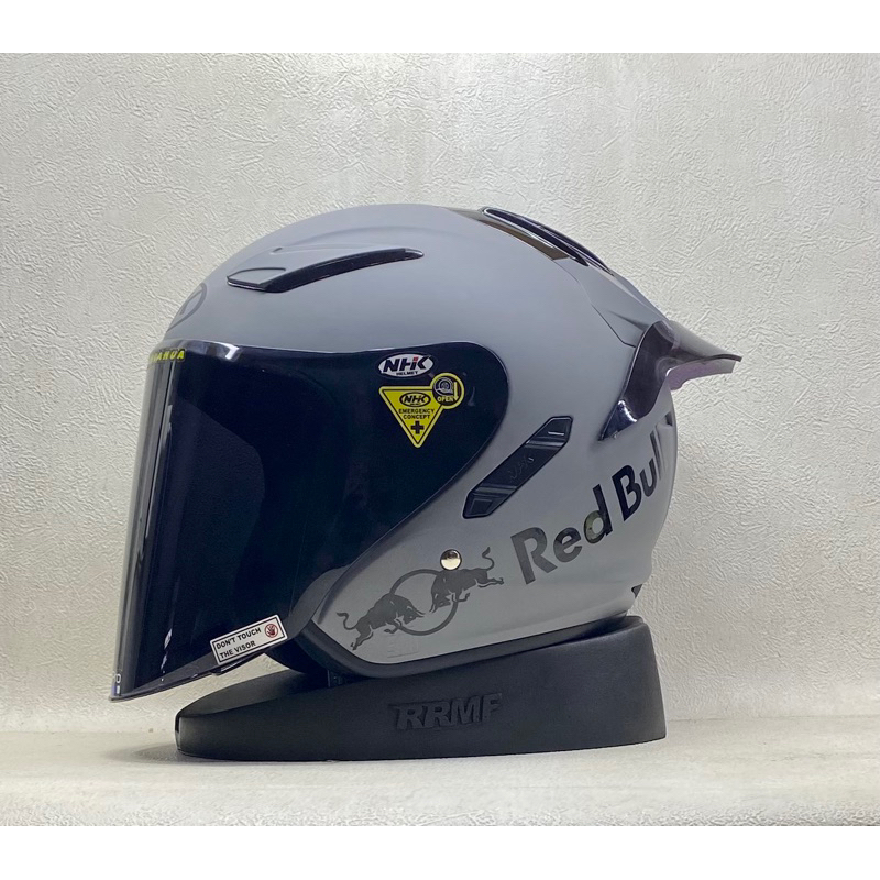 Jual NHK R1 New Solid Single Visor DM Grey Doff I Paket Ganteng Stiker ...