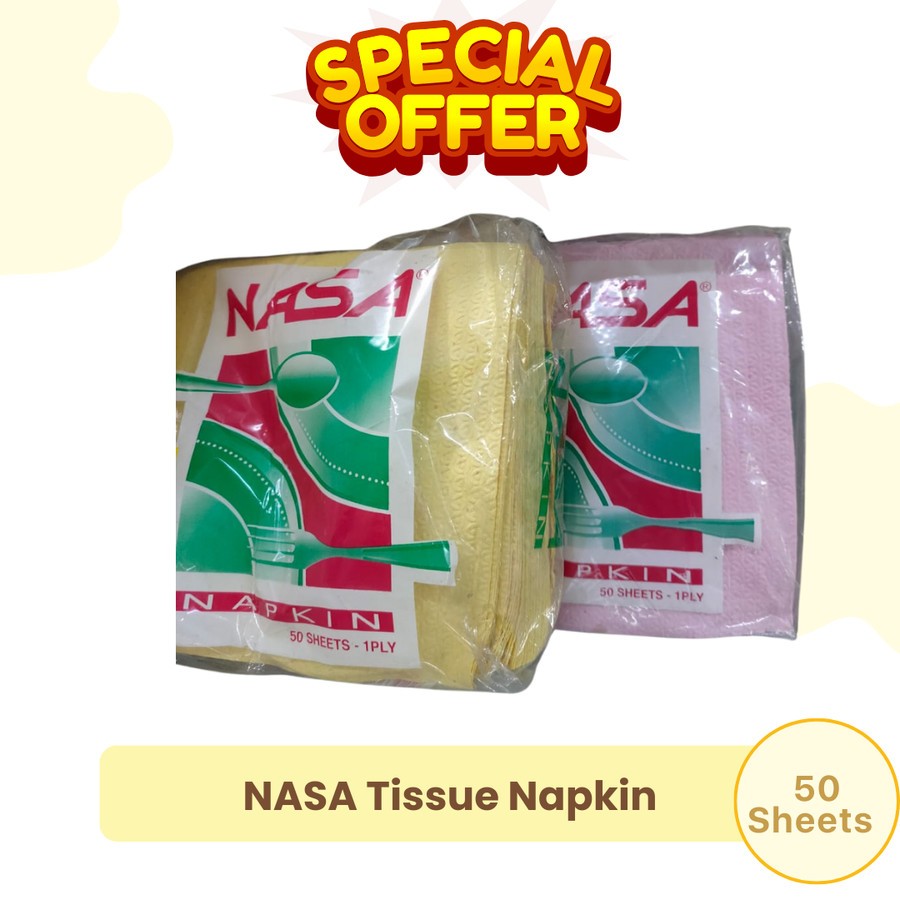 Jual Nasa Tissue Napkin 50 Sheets - 1 PLY (Tisu Sendok Warung) | Shopee ...