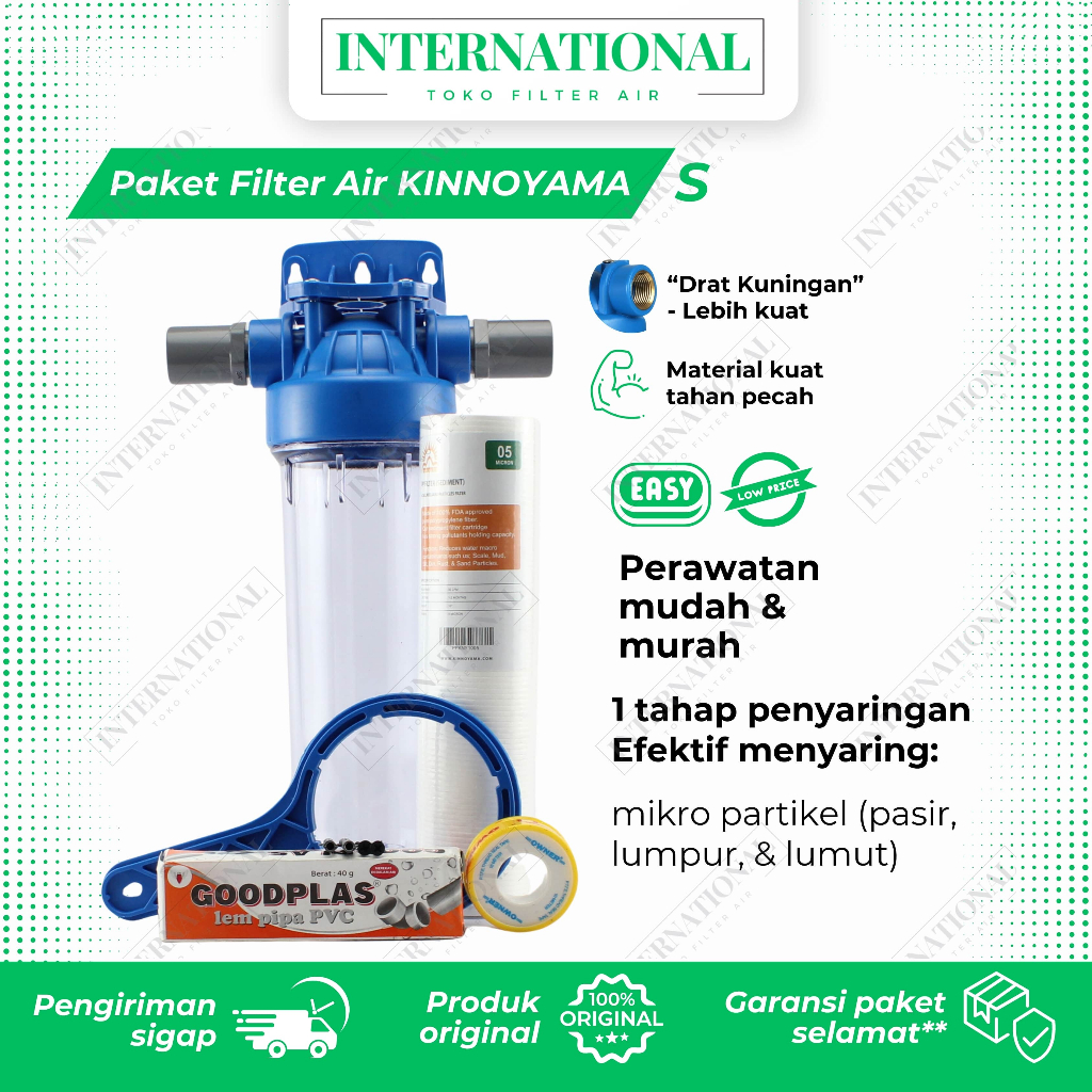 Jual Paket Housing Filter Air 10 Inch Sedimen 1 tahap / Filter Air