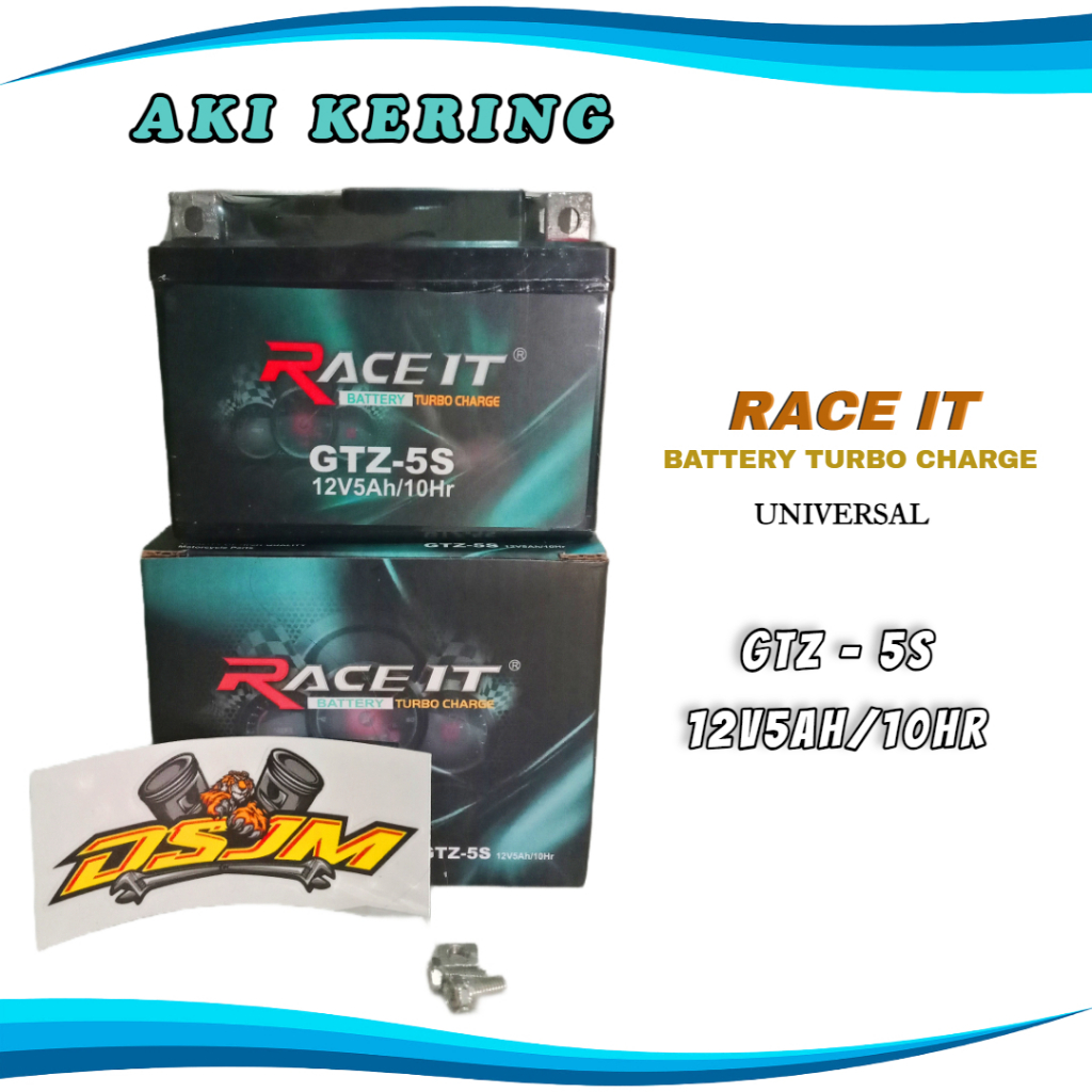 Jual AKI MOTOR FULL KERING / ACCU AKI KERING GTZ-5S (12V-5AH) UNIVERSAL