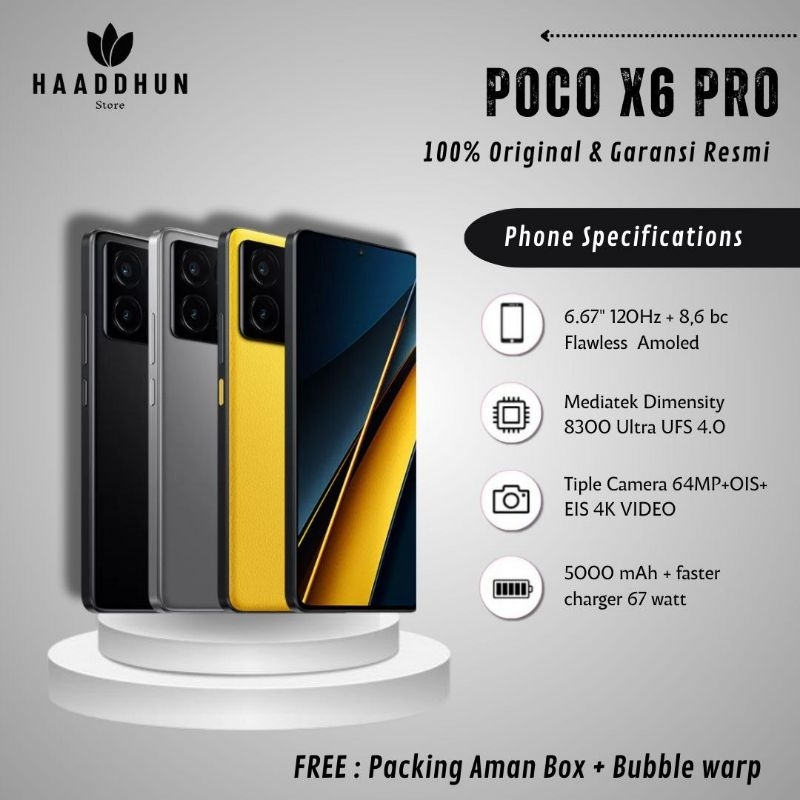 Jual Poco X6 Pro 12/512GB New Garansi Resmi | Shopee Indonesia