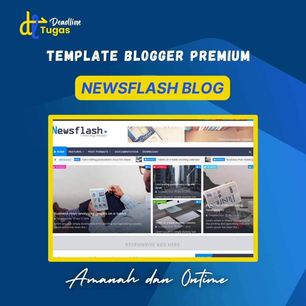 Jual Template Blogger Premium Newsflash Blog | Shopee Indonesia