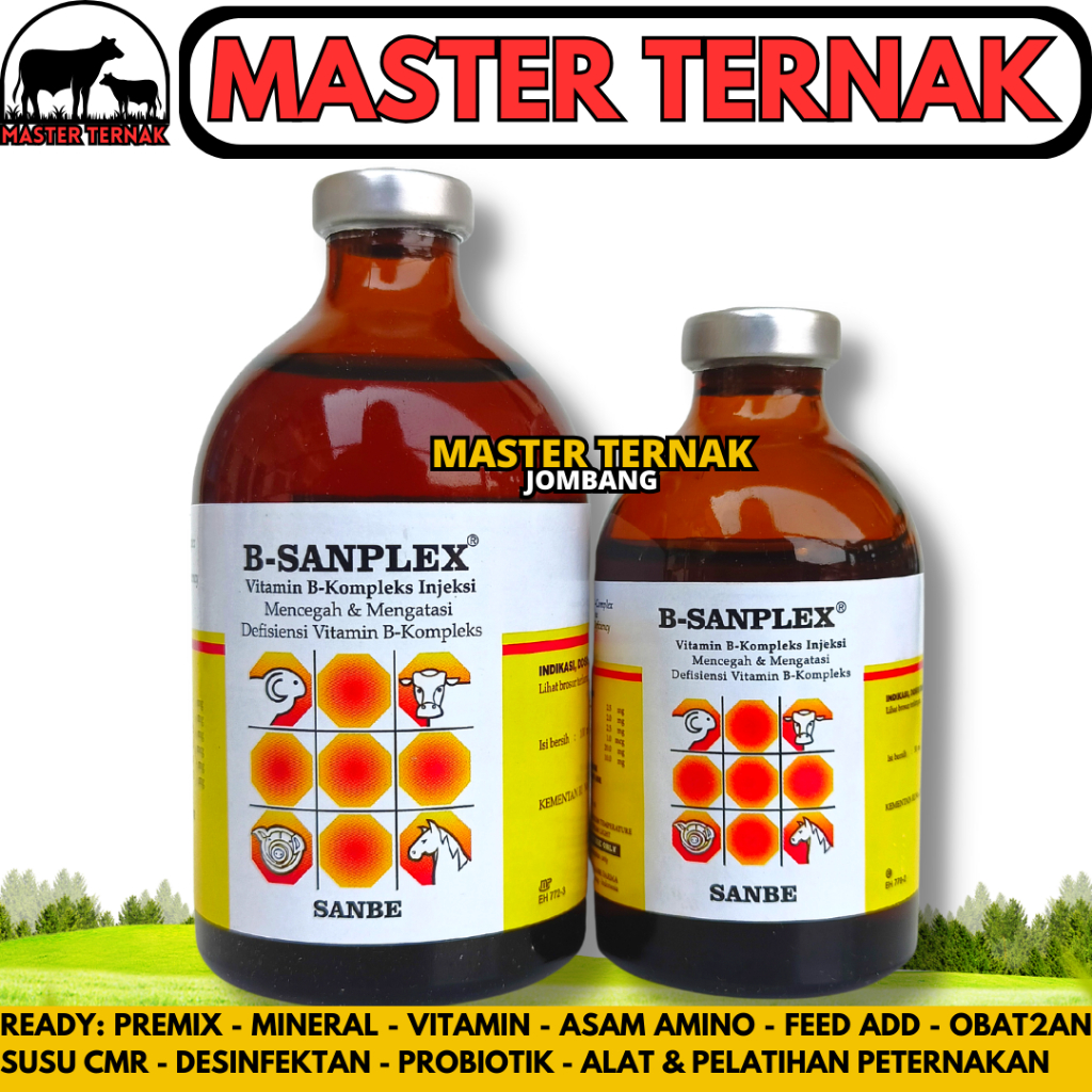 Jual B SANPLEX 100ml B SANPLEX 50ml - B Sanplex Vitamin B Komplek Hewan ...