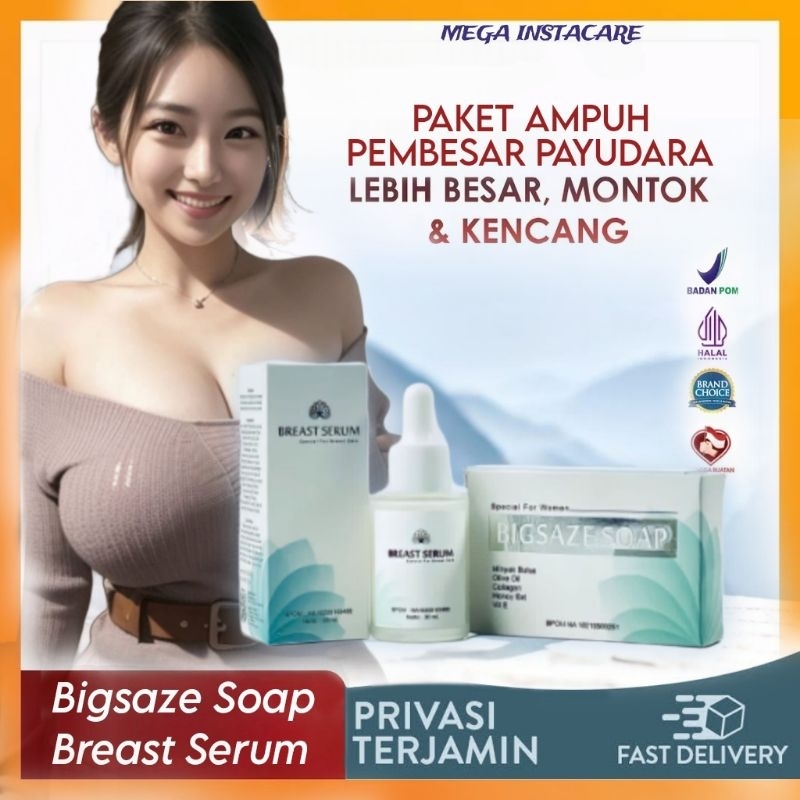 Jual RIVASI AMAN Paket Ampuh Pembesar Payudara Bigsaze Shoap Dan Breast Serum Pembesar Dan