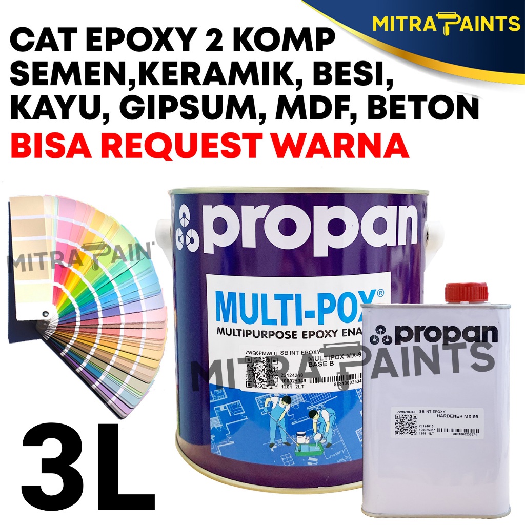 Jual Multipox Mx 99 Cat Epoxy 2 Komponen Propan Set 3 Liter Cat Lantai Tembok Semen Keramik 1422