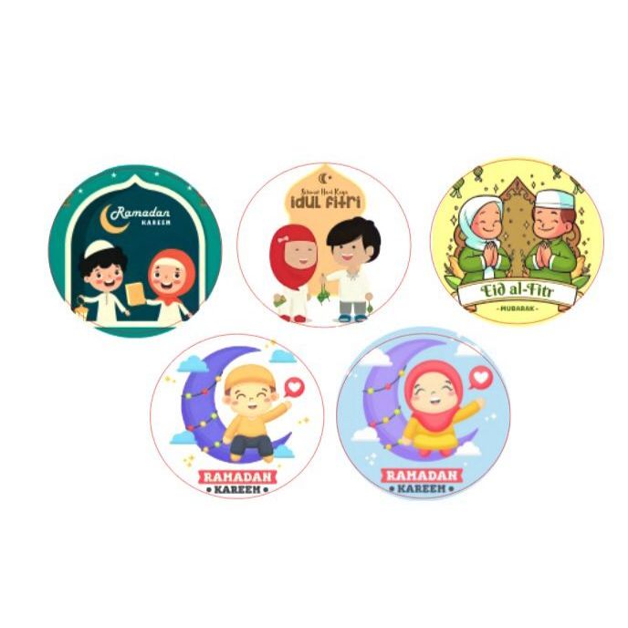 Jual 2LEMBAR Sticker Thankyou Packaging Lucu - Stiker Lebaran Hari Raya ...