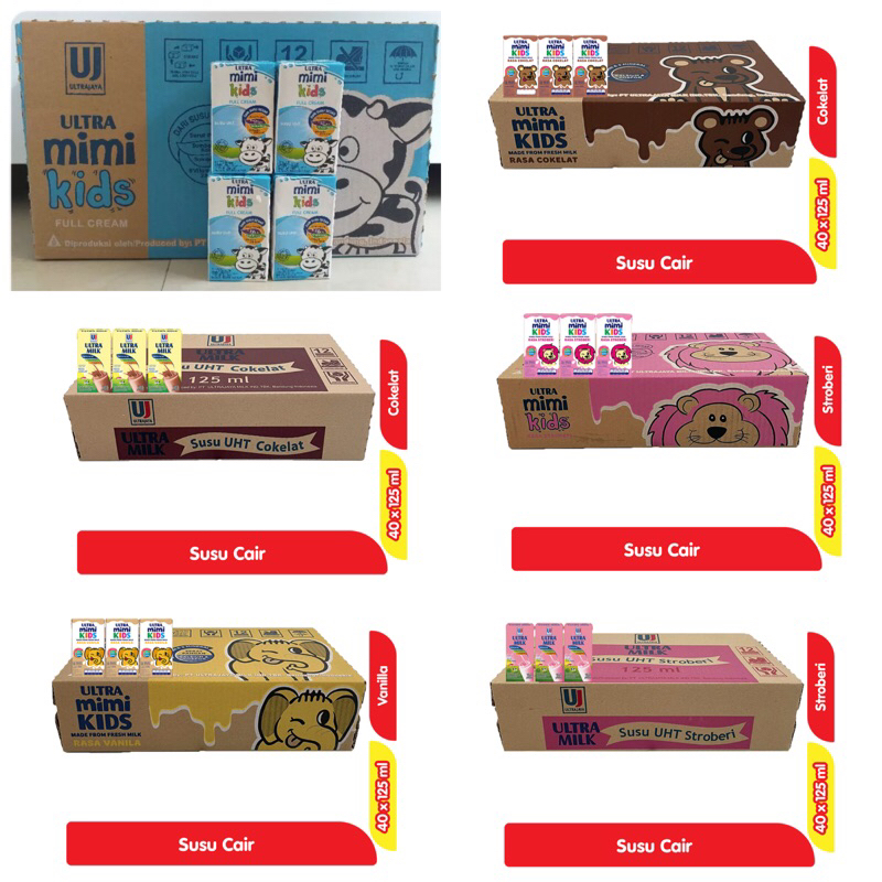 Jual ULTRAMILK / ULTRAMIMI COKLAT, STRAWBERRY, FULLCREAM DAN VANILLA ...