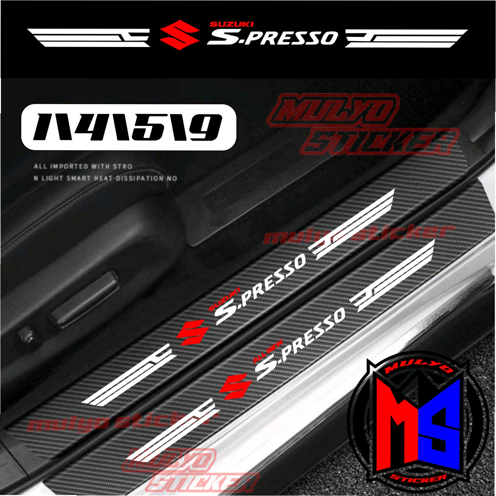 Jual Sticker Sill Plate Carbon D Mobil S Presso Sticker Karbon D