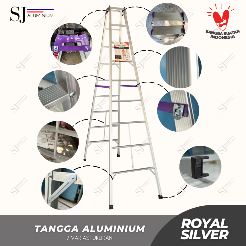 Jual KHUSUS INSTANT - Tangga Lipat Aluminium Ladder Multifungsi Royal ...