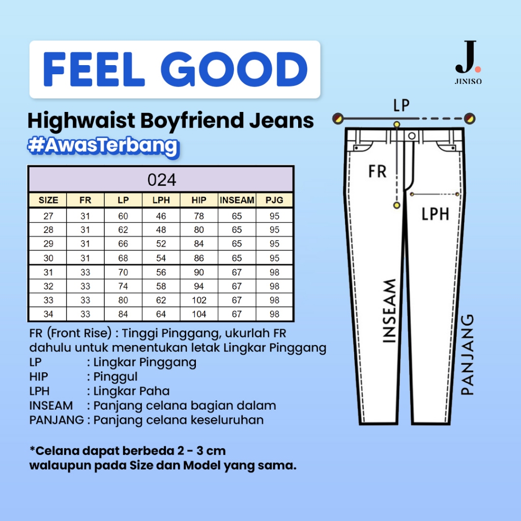 Product image JINISO - Highwaist Boyfriend Jeans 024 FEEL GOOD 3