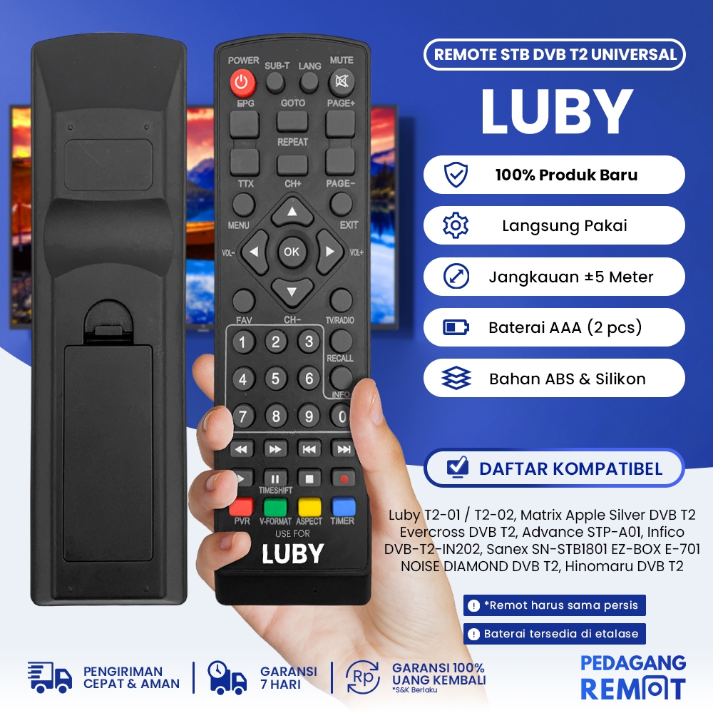 Jual Remot Remote Stb Parabola Luby T Remote Set Top Box Receiver