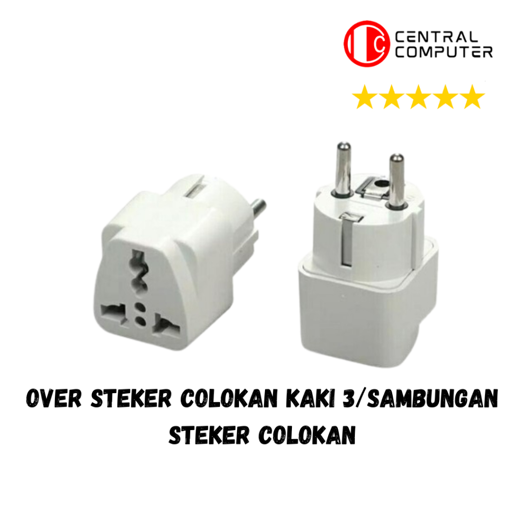 Jual Colokan Oversteker 3 Kaki Bulat (EU) ke 3 Lubang Universal ...