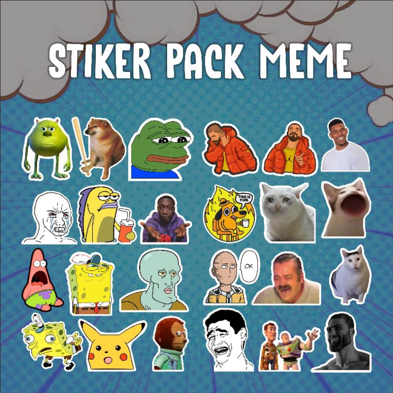 Jual Stiker Pack Meme 20pcs Stiker Lucu Whatsapp Meme | Shopee Indonesia
