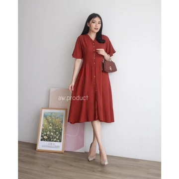 Freya Dress Casual Free Size Dress Wanita Korea Chic
