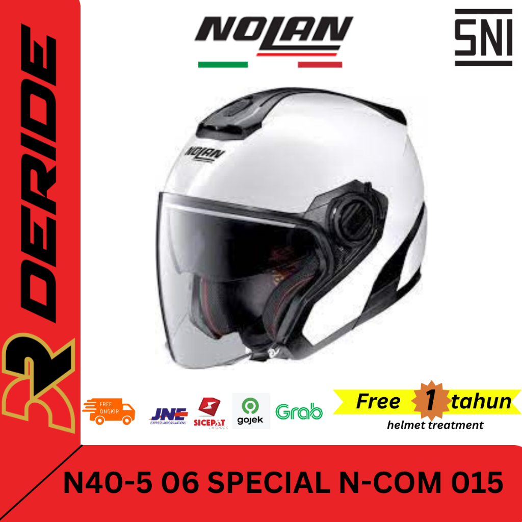 harga nolan helmet indonesia Jual HELM NOLAN N40-5 06 SPECIAL N-COM 012 METAL BLACK HALF FACE SNI N40 5  N405