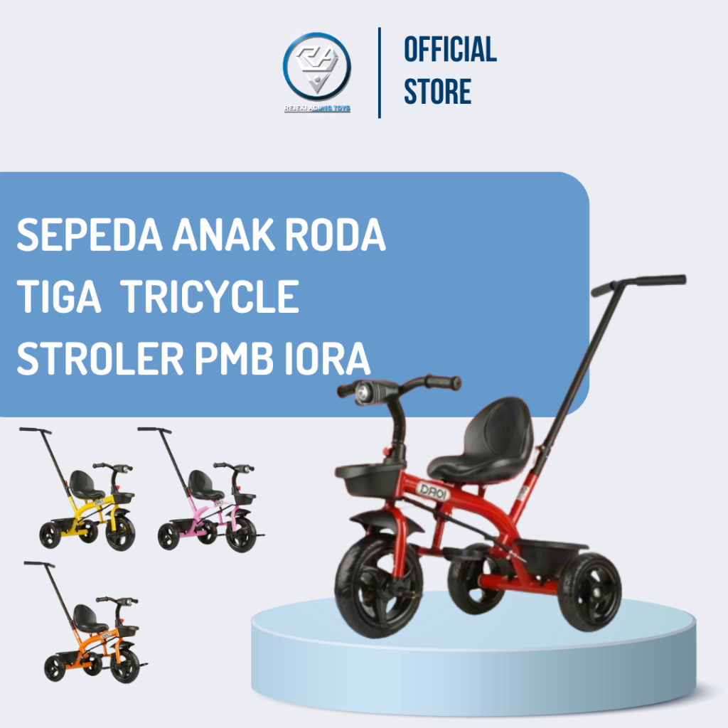 Jual Sepeda Anak Roda 3 (Tiga) Tricycle Stroller PMB IORA T 28 Kursi ...