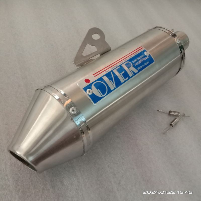 Jual Knalpot Over racing japan silencer only stainless inlet 38 mm ...