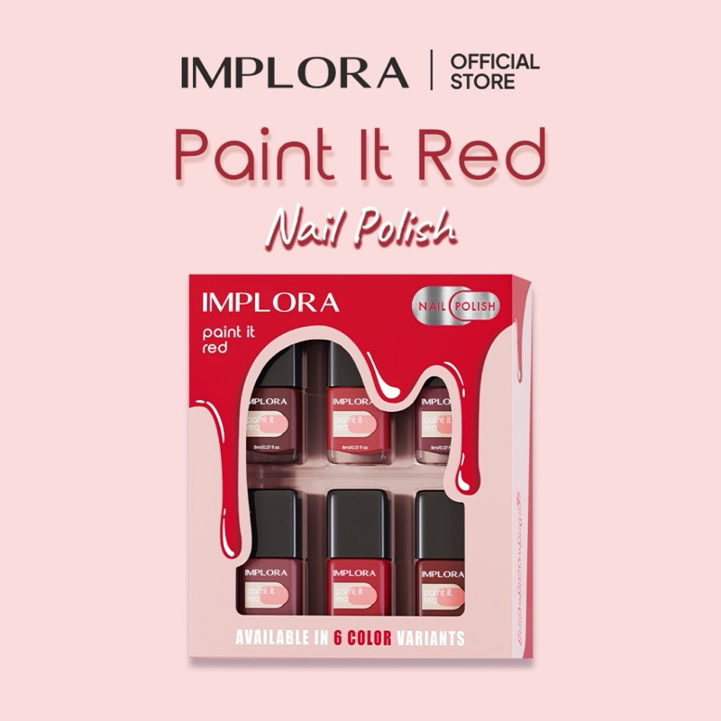 Jual IMPLORA PAINT IT RED NAIL POLISH | Shopee Indonesia