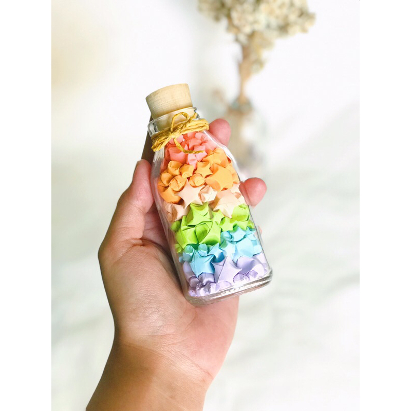 Jual Botol Origami Bintang Lucky Star ukuran 100ml ide souvenir kado ...