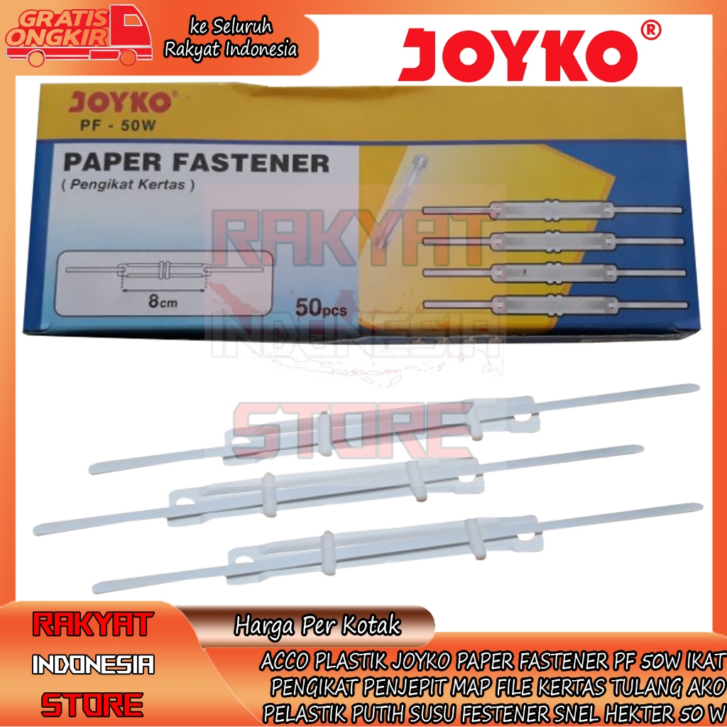 Jual Acco Joyko Paper Fastener Pf 50w Plastik Ikat Pengikat Penjepit