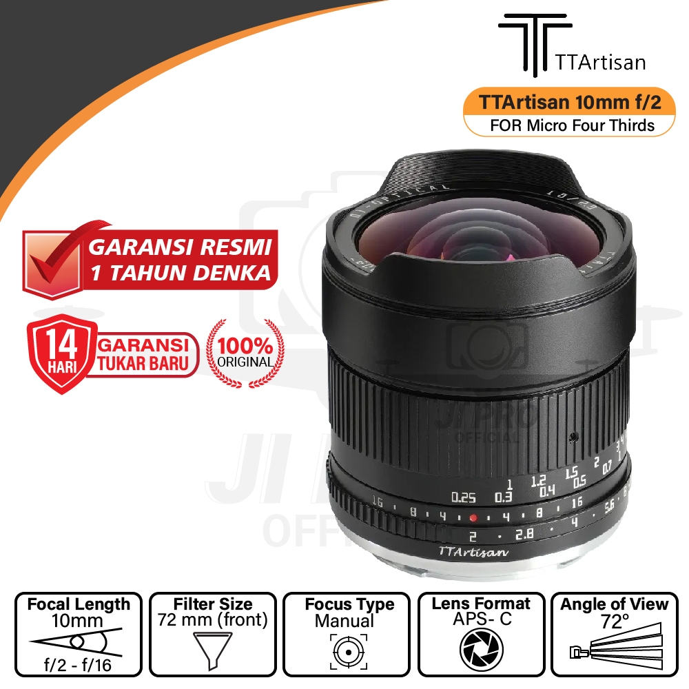 TTARTISAN 7,5 mm F2.0 APS-C Fisheye-objectief handmatige focus voor Fuji X Mount (zonder ND-filter