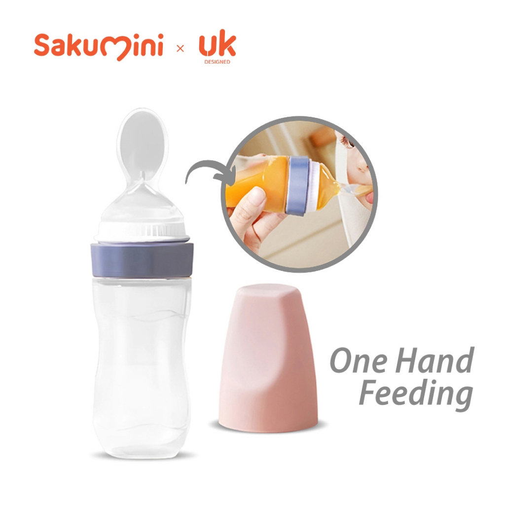 Jual Sakumini Squeeze Spoon Feeder Silicone Botol Sendok Makan Mpasi