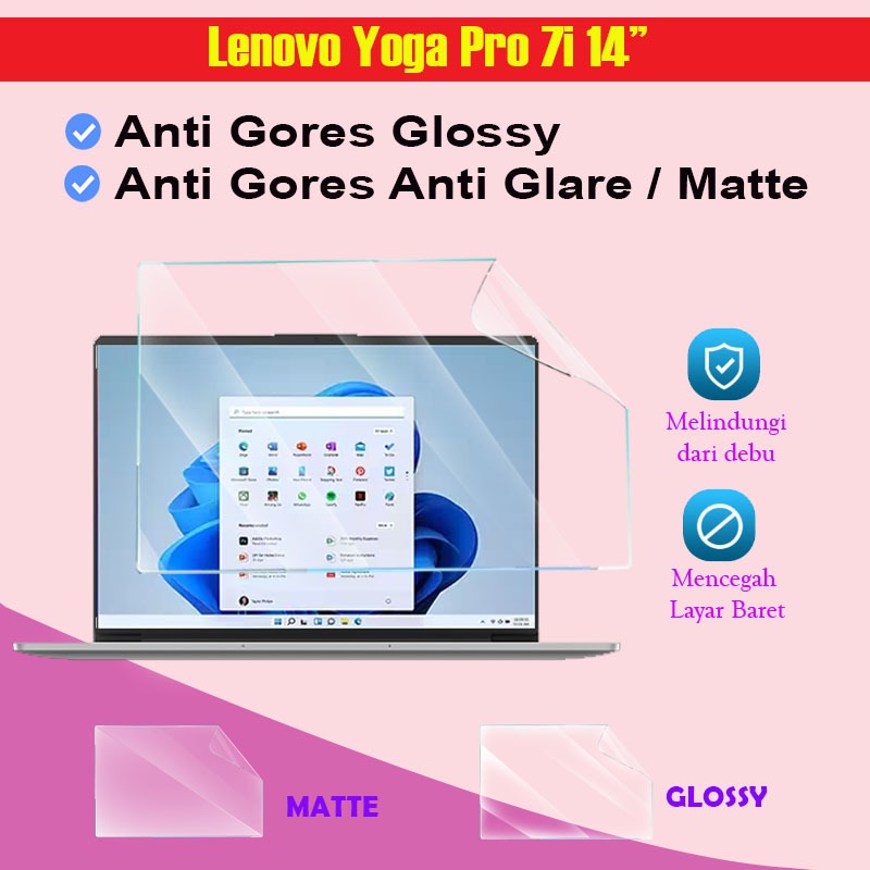 Jual LENOVO Yoga Pro 7i 14" Screen Guard Protector Glossy Doff Matte Antigores Shopee Indonesia