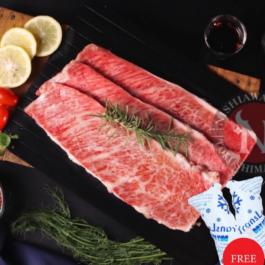 Jual Japanese Wagyu A5 Beef Chuck Flap / Zabuton Sliced 5mm 100gr