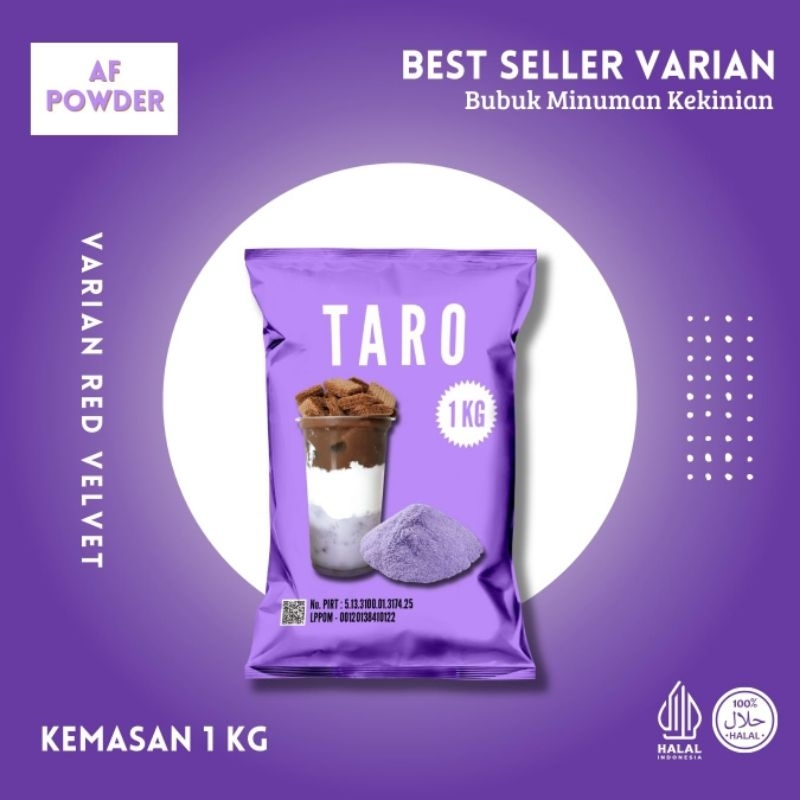 Jual BUBUK MINUMAN KEKINIAN RASA TARO 1KG MINUMAN PREMIUM RASA TARO ...