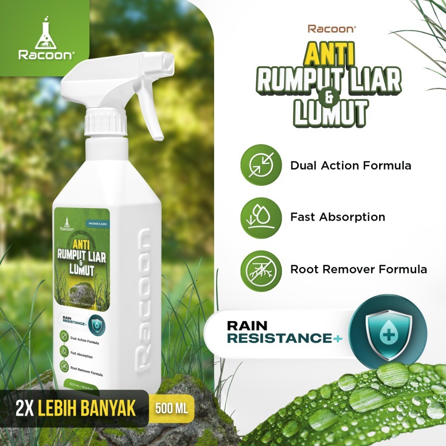 Jual RACOON Spray Anti Rumput Liar & Lumut 500ML | Basmi Sampai Ke Akar ...