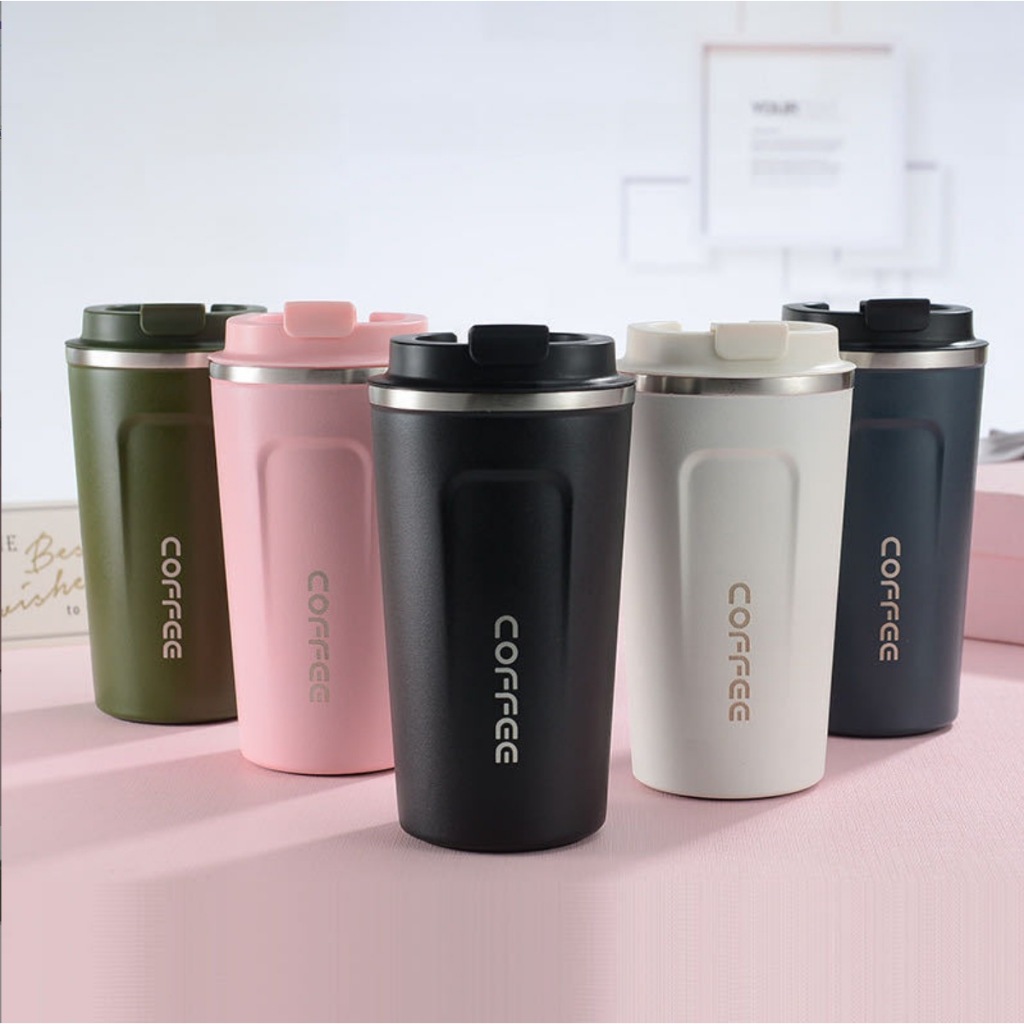 Jual Termos Kopi Travel Mug Anti Tumpah dengan Tutup Cangkir Termos ...