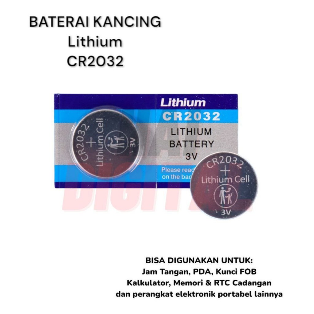 Jual Baterai Cr2032 3v Battery Kancing Kalkulator Jam Tangan Remote